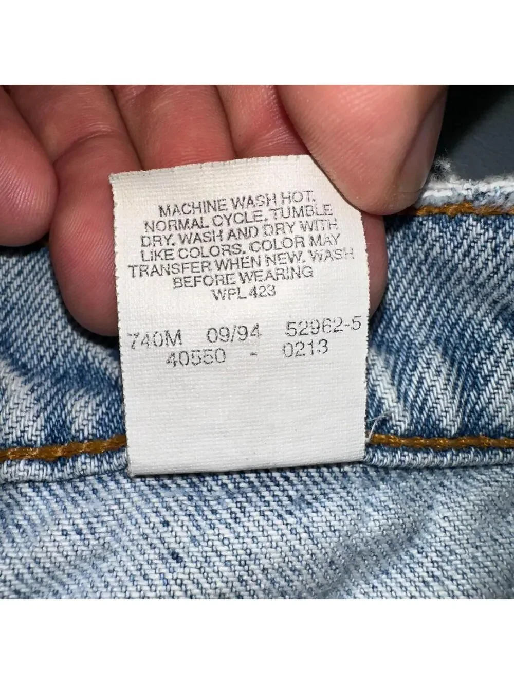 Levis 550 Vintage 90s USA Orange Tab Relaxed Blue Ligh Wash Jeans 36x32 Ac 33x30
